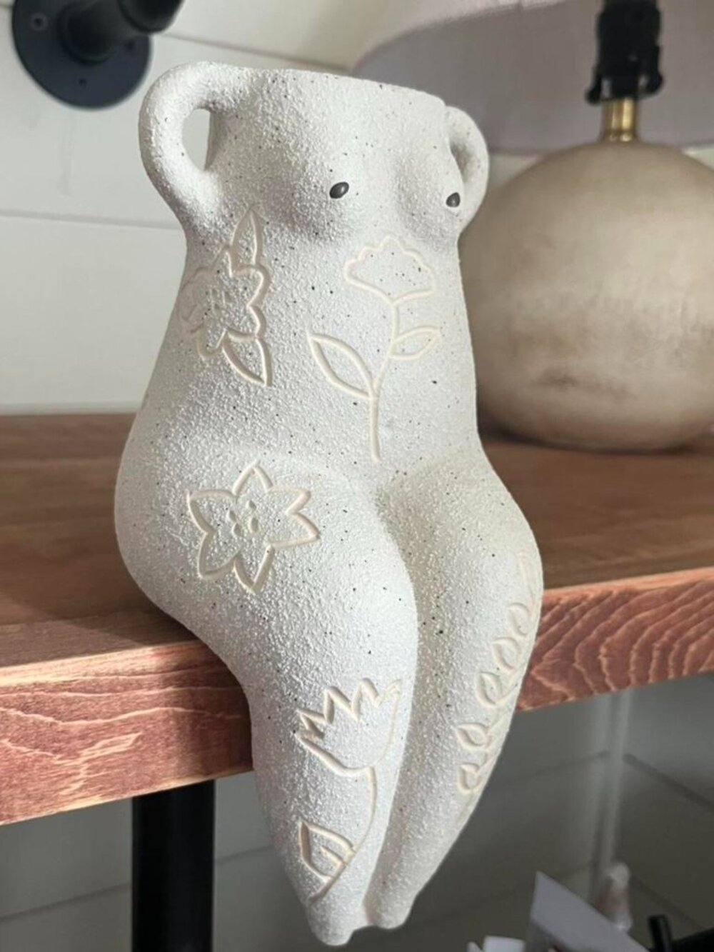 Sculptural Feminine Form Ceramic Vase